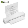Printers Poooli A4 Paper Printer Direct Thermal Transfer Printer Mobile Printer Portable Photo Printer Bluetooth 300dpi wth 1Pcs Ribbon