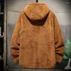 Männer Jacken Hoodies Mantel Männer Winter Fleece Langarm Pelzigen Soild Farben Lose Fit 8XL Casual Zipper Strickjacke Jacke Paare tuch