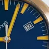 Armbanduhren Cronos Herrenuhren Bronze Luxusuhr Militärische automatische mechanische Armbanduhr Leuchtendes wasserdichtes Saphirleder Ban