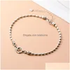 Cavigliere Miqiao Bracciale Sulla Gamba Catena Delle Donne 925 Sterling Sier Femmina Thai Beanie Piede Gioielli Di Moda Per Le Ragazze Drop Delivery Dhbqn