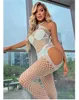 28% OFF Ribbon Factory Store Bas nets pour femmes ROPA mujer Crotcheless ingeres Mia sexy partenaire intime Teddy lingerie chaude