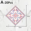 Wall Stickers 20pcs Self Adhesive Floor Sticker Printing PVC Diagonal Ceramic Tile Home Decoration