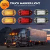 Ny 2st 12V 24V LED -sidomarkörslampor för trailerbilar husvagn sidaverkning markör ljuslampa led lorryyellow rött vit