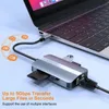 Stacje 5in1 USB C HUB TYPEC Docking Station Multiport Adapter SD TF CARD CARD RJ45 Ethernet USB 3.0 USB 2.0 dla MacBook Matebook