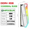 BOMBAS MAXSUN RAM DDR4 4GB 8GB 16GB MEMORAÇÃO DDR3 1600 2666 3200MHZ MEMORIA RAMS DIMM DDR4 RGB LIGHTING Desktop Memory com dissipador de calor