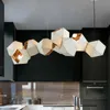 Kolye lambaları Nordic Led Stone Hanglamp Studio Süspansiyon Işık Armatürleri Mutfak Yemek Bar Aydınlatma Restoran Restoranı