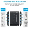 HUBS USB -switch KVM USB 3.0 -switcher med extender 4 datorer delar 4st 3st 2st USB -portar för tangentbordsmusskrivare U -disk