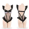 50% OFF Ribbon Factory Store patent and leather unified women's cat suit Sm Sexy animation lingerie effect Porno Dessous