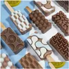 Ferramentas de sorvete 4 Cavidade diamante grande molde mtiple estilos de gato gato pata de chocolate cubo de cubo de cubo de entrega de gotas home jardim k dhyh2