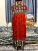 Ethnic Clothing Abayas For Women 2023 Floral Printed Cotton Musilm Loose Fit Femme Robe African Flower Summer Dresses Traditional Islam