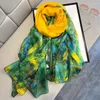 Foulards 2023 grands châles mince foulard en soie femmes printemps Foulard femme Hijab crème solaire enveloppes mode Floral plage étoles Bufanda