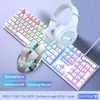 Combos USB filaire clavier souris casque ensemble clavier à sensation mécanique avec rétro-éclairage Kit de souris de jeu pour les joueurs de bureau ordinateurs portables bureaux