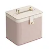 Storage Boxes Travel Makeup Boxs Gift Portable Mirrormirror Lipstick Brush Holder Box Design Cosmetic Skincare Cajas Household Items