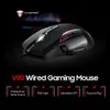 Möss Motospeed V90 Mouse USB Wired Gaming Mouse RGB Gaming Mouse Ergonomiska möss med 8 justerbar DPI för stationär dator bärbar dator