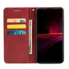 Leather Phone Case For Sony Xperia 10 V 5 IV PDX-224 Pro-i 5 III Ace II SO-41B 10 III Lite Flip Cover Wallet Leather Case With Card Holder