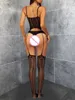 50% OFF Ribbon Factory Store Sexy lingerie for women private pajamas black mesh teddy special latex hoses sexy stockings