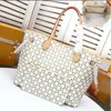 Borsa tote di lusso borse firmate portafoglio louiseits shopping in pelle tracolla messenger Borse donna viutonits vecchio fiore reticolo marrone borsa borsa MM YK alta qualità