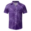 Men's Casual Shirts Shirt For Mens Stylish Folding Board Stereoscopic Turn Collar Short Sleeves Man Roupa Masculina