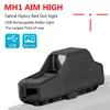 MH1 Red Dot Sight Scope USB -laddning DUAL MOTION SENSOR REFLEX SYD 2 MOA RED DOT RETICLE MED SIDER NIVEDING MARKS