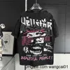 2023 Projektantka T-shirty Hip Hop Hellstar Cracks Kobiet Portret Druku