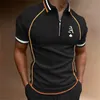 Poloshirts mit geometrischem Design Polyester GEO Color Uniform Golf Polo Camiseta Poloshirt für Männer Bedrucktes T-Shirt Baumwollhemden Designer-Polos Kurzarm-Sommerpolo