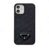 iPhone 13のトップグレードの携帯電話ケース12 11 Pro Max X XS XR 8 7 Plus Leather Back Shell Case Triangle LabelスマートフォンCover25005843