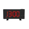 Clocks Accessories Other & Alarm Clock Radio Dimming Wake Up USB Charging Portable Loud LED Display Desk FM Curved Screen Digital Projection