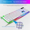 Combos Branco Preto Retroiluminado Teclado Com Fio Conjunto de Mouse Teclado para Jogos Gamer Mouse Tripé Kit de Teclado Home Office PC Laptop