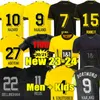 성인 남성 + 키즈 키트 20 21 Dortmund Borussia HAALAN HOAL 홈 유니폼 축구 110 주년 기념 2020 2021 세 번째 멀리 정전 스포츠 축구 셔츠
