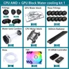 Kylning Bysski Water Cooling Kit GPU CPU Water Block Water Pump 120mm Fan 360mm/240mm Radiator PC System Cooler G1/4 'Fittings Slangrör