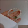 Perline Strand 2023 Fashion Premium Opal Bracciale per le donne Vintage Crystal Pearl Charm Bangle Gioielli Boemia Drop Delivery Bracciali Dhw7B