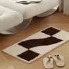 Moderno semplice quadrato floccato tappeto decorazione della casa camera da letto comodino coperta soggiorno galleggiante davanzale assorbente coperta antiscivolo