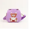 Cartoon Kids Girl Handtas Fashion Bear Letter Druk Kinderen Girl Schouder Boodschapper Bag Designer Peuter Baby Purse Candy Color Bags