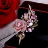 Broches broches nouveau rose pierre gemme rose broche costume manteau chemise fleur broche mode broche accessoires pour femmes