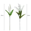 Decorative Flowers White Artificial Flower Lily Of The Valley Gift Silk Fake Bouquet For Home Office Wedding Party Decor Flore