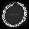 Braccialetti di collegamento a catena Collare Bracciale intrecciato Gioielli da uomo in acciaio inossidabile Colore oro / nero all'ingrosso Hiphop H215 Drop Delivery Dhqlh