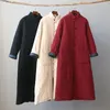 Femmes Trench-Coats Long Manteau Femmes Vintage Parkas Mujer 2023 Winterjas Dames Top Qualité Coton Rembourré X-long Robe D'hiver Outwear Avec