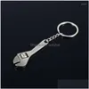 Nyckelringar Lanyards Creative Mini Justerbar skiftnyckel Keychain Realistic Hine Tools Model SPANNER KEY CHEAN RING HOLDER KEYFOB S153 D DHDGO