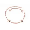 Braccialetti a maglie di catena Personalità semplice Ins Braccialetto femminile con piccoli fiori freschi Temperamento Studente Allmatch Drop Delivery Jewelry Dhmdy