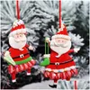 Weihnachtsdekorationen Harz Dekoration Anhänger Cartoon Weihnachtsmann Jahr Zuhause 3 Stile Drop Lieferung Garten Festliche Party Supplies Dhxgw