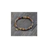 Perlé Brin 6Mm Pierre Naturelle Bouddha Et Éléphant Perle Bracelets Bracelet Élastique Tibétain À La Main Amis Drop Livraison Bijoux Dha5N