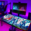 Pads Evangelion RGB LED Muismat Anime Gaming Accessoires Toetsenbord Laptop Varmilo PC Teclado Gamer Bureau Mat Kawaii CSGO Muismat