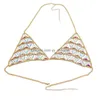 Other Sexy Bikini Bra Rhinestone Body Chain Fashion Women Waist Belt Summer Water Drop Vacation Dress Delivery Jewelry Dh1Du