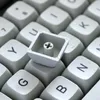 Zubehör 1 Satz Tastenkappen mit Granit- und 9009-PBT-Farbstoffuntergrund für mechanische MX-Switch-Tastatur XDA-Profil Retro-Grau-Weiß-Tastenkappe 1,5 mm