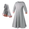 Ethnische Kleidung, modisch, muslimische Kinder, Mädchen, Gebetskleid, Hijab, Abaya, Robe, arabisches Dubai, Ramadan, Kaftan, Kopftuch, islamisches Kleid, Jilbab Muslimische