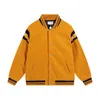 Rhude Brand Men's Jackets Jacket Designer Kläder Fashion Coats Lightning Stick Design Löst baseball för män Woolen Coat Ydyz Rohy