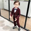 Garnitury Flower Boys Prove Formal Tuxedo Boys Suit na wesela Blazer Vest Pants Dzieci Szkoła gospodarza Kostium tańca 230526