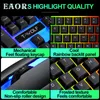 Combos EAOR RGB rétro-éclairé clavier mécanique et souris ensemble clavier espagnol filaire clavier de jeu souris Combos pour ordinateur portable PC Gamer