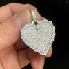 Necklace Earrings Set Full Cz Paved Heart Pendant Plated Gold Silver Color For Women Lady Fashion Wedding Necklaces Jewelry Wholesale