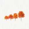 Dekorativa blommor 4 PCS Maple Model Fake Portable Landscape Tree Orange Greenery Scenery Supplies for Mini Garden